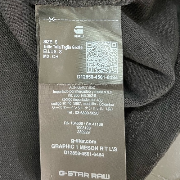 G-Star Graphic 1 Meson Ribbed Long Necked Shirt - Picture 6 of 7